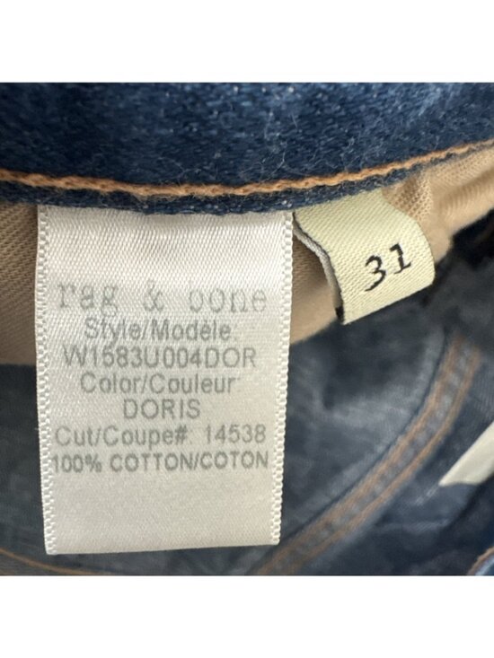 Rag & Bone Ex Boyfriend Jeans Womens 31 Doris Wash Distressed Raw Hem - Picture 13 of 14